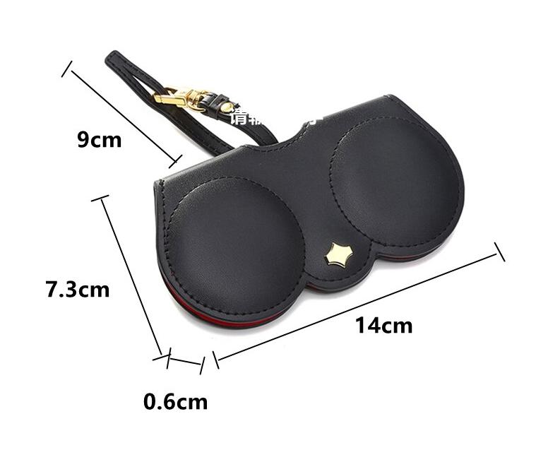 2020 Popular Serpentine Sunglasses Cases Solid color Sunglasses Bag Glasses Protective Sleeve PU Leather Glasses Case