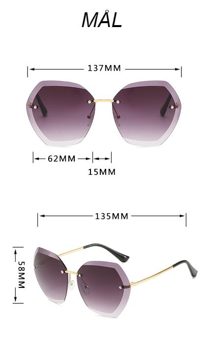 2021 New Fashion Brand Design Vintage Rimless Pilot Sunglasses Women Men Retro Cutting Lens Gradient Sun Glasses Female UV400