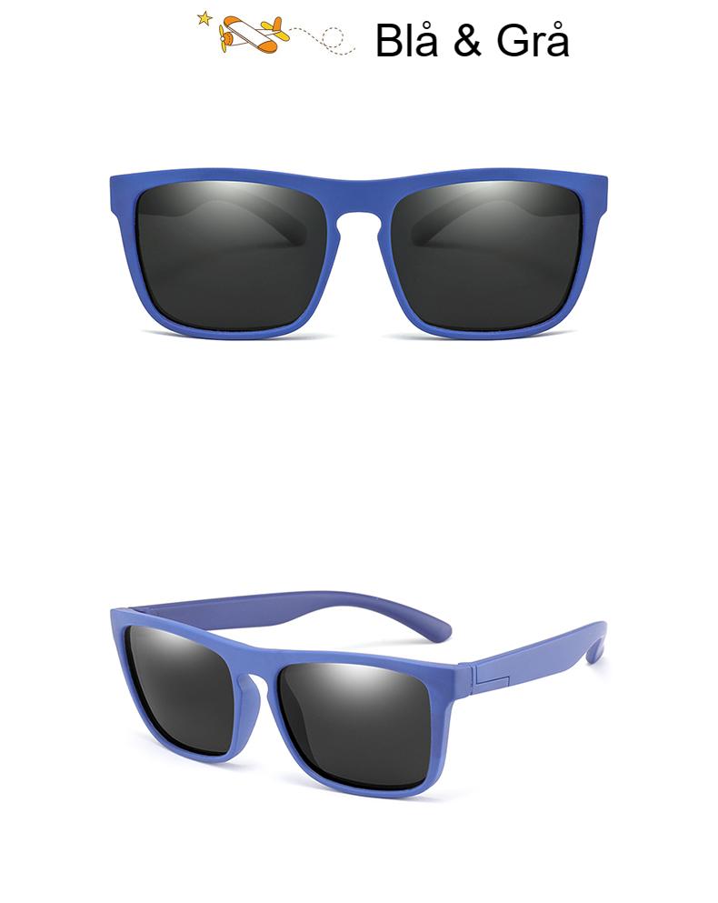 Polaroid solbriller til barn mellom 2 og 14 år. UV400 beskyttelse. Brille-etui i mange festlige farger.
